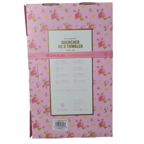 Stanley 1913 x LoveShackFancy Quencher H2.O FlowState Tumbler with Handle 20 OZ - Picture 3 of 6